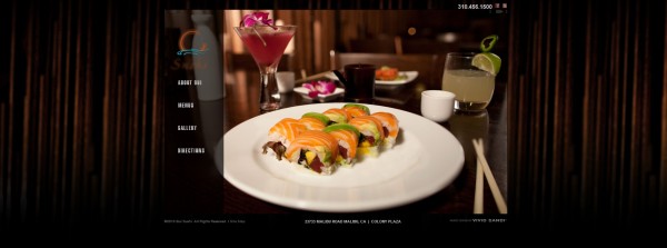 buisushi bui sushi malibu restaurant web design