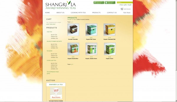shangrilaicedtea_wp_ecommer ShangriLa Iced Tea Wp Ecommerce Website Example